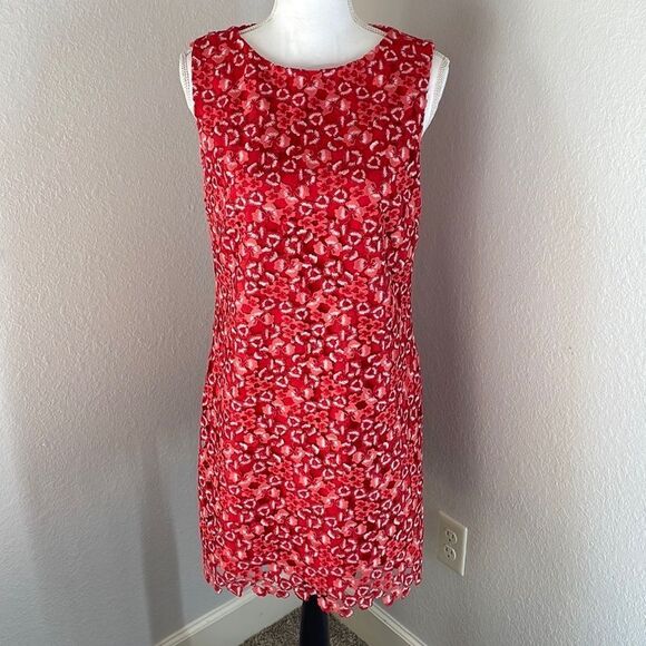 Alice
+ Olivia Clyde red lace shift dress women’s size 10 - Picture 7 of 7